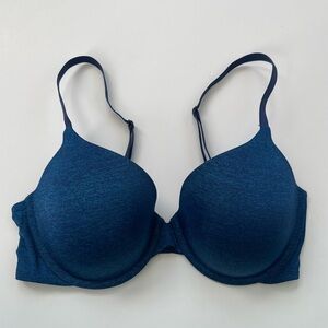 Victoria’s Secret Uplift Semi Demi Bra Blue size 36D